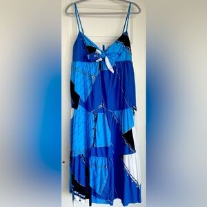 J. Crew Blue Asymmetrical Dress